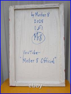 Original Painting Signed By Artist Mister 8 24x36 DUKE'S MAYONNAISE FOLK ART