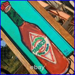 Original Painting Signed By Artist Mister 8- TABASCO SAUCE KITCHEN FOLK ART