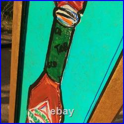 Original Painting Signed By Artist Mister 8- TABASCO SAUCE KITCHEN FOLK ART