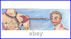 Original Painting by Daniel Noah Garcia 12x36 Acrylic On Canvas Signed