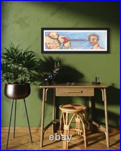 Original Painting by Daniel Noah Garcia 12x36 Acrylic On Canvas Signed
