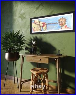 Original Painting by Daniel Noah Garcia 12x36 Acrylic On Canvas Signed