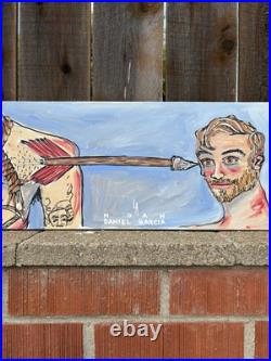 Original Painting by Daniel Noah Garcia 12x36 Acrylic On Canvas Signed