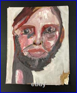 Original Portrait Painting Banjo Player Mountain Man Musician Country Folk Art