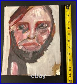 Original Portrait Painting Banjo Player Mountain Man Musician Country Folk Art