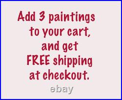 Original Portrait Painting Banjo Player Mountain Man Musician Country Folk Art