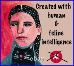 Original Portrait Painting Banjo Player Mountain Man Musician Country Folk Art