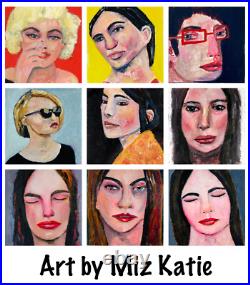 Original Portrait Painting Banjo Player Mountain Man Musician Country Folk Art