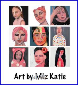 Original Portrait Painting Banjo Player Mountain Man Musician Country Folk Art