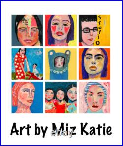 Original Portrait Painting Banjo Player Mountain Man Musician Country Folk Art