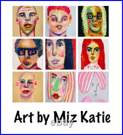 Original Portrait Painting Banjo Player Mountain Man Musician Country Folk Art