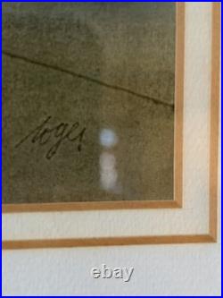 Original Roger Haas Watercolor Painting Amish Boys On Wagon Signed Framed Art