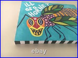 Original Southern Folk Art ill as a hornet Colliquialism Saying Outsider Art