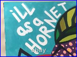 Original Southern Folk Art ill as a hornet Colliquialism Saying Outsider Art