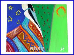 Original Southwest Folk Art Painting Hope Strickland 24x30 Canvas Contemporary D