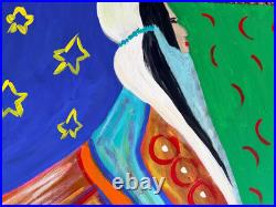 Original Southwest Folk Art Painting Hope Strickland 24x30 Canvas Contemporary D