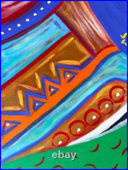 Original Southwest Folk Art Painting Hope Strickland 24x30 Canvas Contemporary D