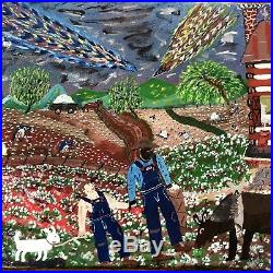 Original Vietnam War Vet Folk Art Painting Aurence Willow Ridge Black Americana