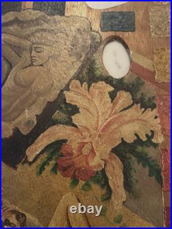Original Vintage Antique Artists Painters Palette WOMENDIANAFLOWERTRAMP ART
