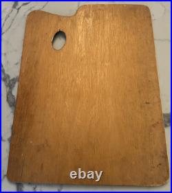 Original Vintage Antique Artists Painters Palette WOMENDIANAFLOWERTRAMP ART