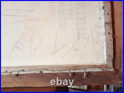 Original Vintage Signed E. Daniel Haitian Folk Art Oil Painting Market Scene