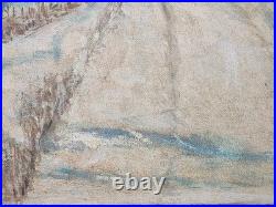 Original Winter Landscape Oil Painting Signed By Lilian Russ 1951 Canvas Medium