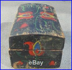 Original antique PA dutch folk art fraktur painted bible box