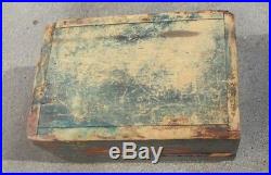 Original antique PA dutch folk art fraktur painted bible box