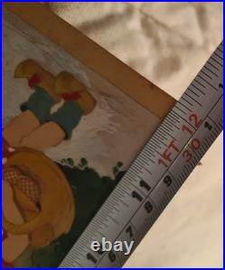 Original french gouache by Charles W. Dubois Illustration children tales 1920