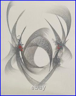 Original minimalist folk expressionist painting, autumn, pagan, 8x10 in