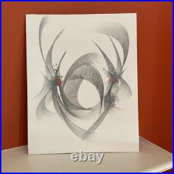 Original minimalist folk expressionist painting, autumn, pagan, 8x10 in