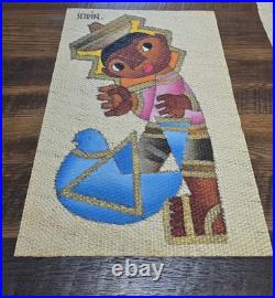 Original oil on burlap painting Mexican artist Jose Maria De Servin Never Used