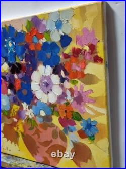 Original oil painting, 1414, Folk, Decorativ Flowerws, bouquet, colorful