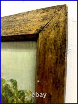 Original quality vintage art Humble folks working in rice paddies FRMD SGND