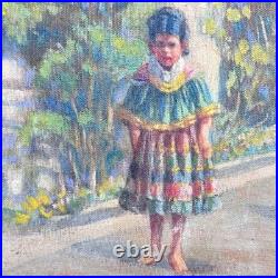 Original vintage oil on canvas painting by American artist W. E. Marsh, signed Original vintage oil on canvas painting by American artist W. E. Marsh, signed