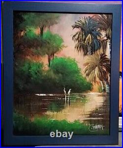 Oscar Whirls Acrylic Painting Florida Art On Canvas Whirlsart 16x20 Free S&H B