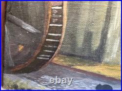 Outsider Artist Alfonso Willums, (Family Picnic) Acrylic 12.5Long x 15Wide