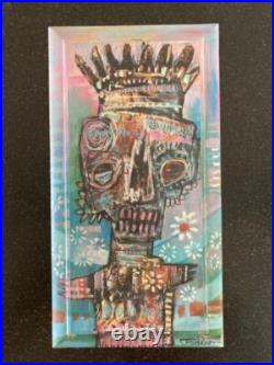 Outsider Artist Jesse Reno 2008 Original Mixed Media Painting wood Signed book
