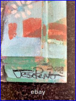 Outsider Artist Jesse Reno 2008 Original Mixed Media Painting wood Signed book