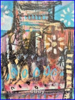 Outsider Artist Jesse Reno 2008 Original Mixed Media Painting wood Signed book