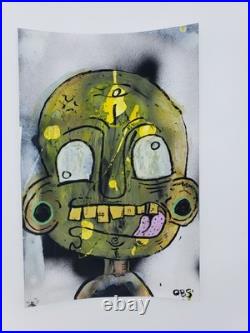 Outsider Folk Art Oil Painting Human