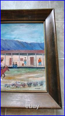 Outsider Folk Art Painting By BLACKSBURG VA Artist W. C. LOOP Titled Saloon