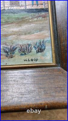 Outsider Folk Art Painting By BLACKSBURG VA Artist W. C. LOOP Titled Saloon