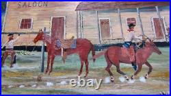 Outsider Folk Art Painting By BLACKSBURG VA Artist W. C. LOOP Titled Saloon