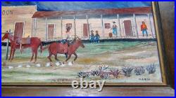 Outsider Folk Art Painting By BLACKSBURG VA Artist W. C. LOOP Titled Saloon