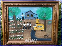 Outsider Southern Primitive Folk Art Acrylic Painting Cousin Willie's House