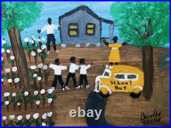 Outsider Southern Primitive Folk Art Acrylic Painting Cousin Willie's House