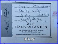 Outsider Southern Primitive Folk Art Acrylic Painting Cousin Willie's House