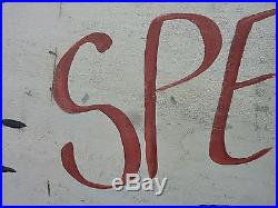 PA paneled SHUTTER folk ART painted SIGN SPEEDY BIKE rentals 45.25 x 20.25