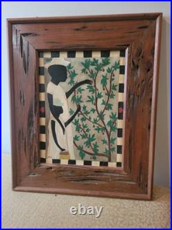 PICKIN FIGS Louisian Rural Folk Art Vintage Original Painting Black Family South PICKIN FIGS Louisian Rural Folk Art Vintage Original Painting Black Family South